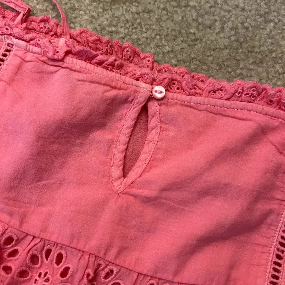 American Eagle Pink Preppy Coquette Babydoll Cami Tank Top Size L - Picture 8 of 9